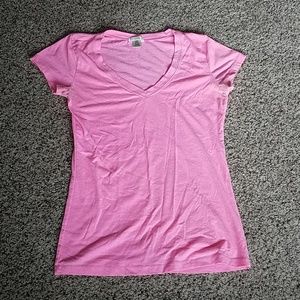Pink V-neck Tee